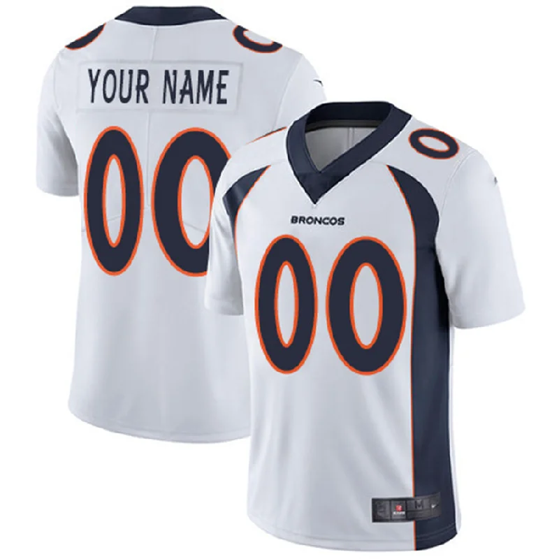 Custom Denver Broncos White Vapor Untouchable Player Limited Jersey Stitched Jersey American Football Jerseys