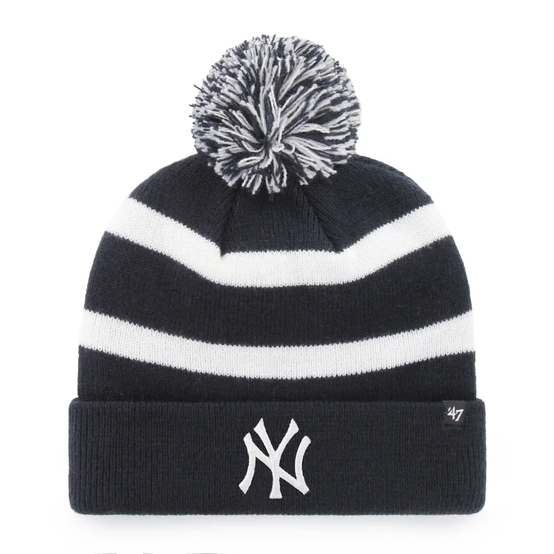 NEW YORK YANKEES NAVY BREAKAWAY CUFF KNIT KNIT CUFF W/POM