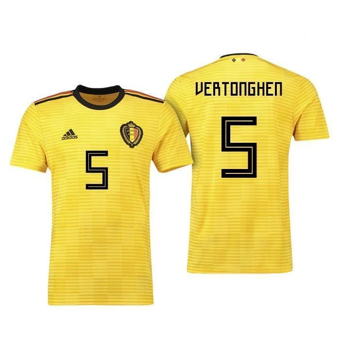 Men 5 Jan Vertonghen Jersey Soccer Belgium Jersey 2018 World Cup Jersey