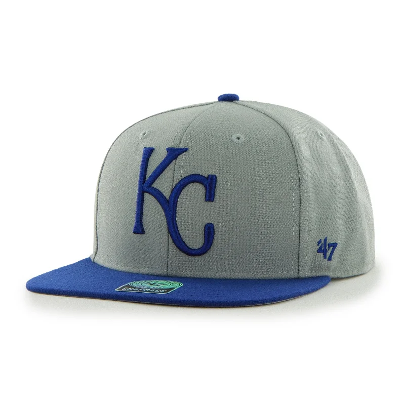 KANSAS CITY ROYALS GRAY SURE SHOT TWO TONE 47 CAPTAIN 47 CAPTAIN WOOL