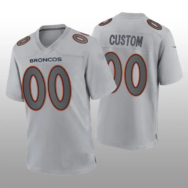 Custom Denver Broncos Gray Atmosphere Game Jersey Stitched American Football Jerseys