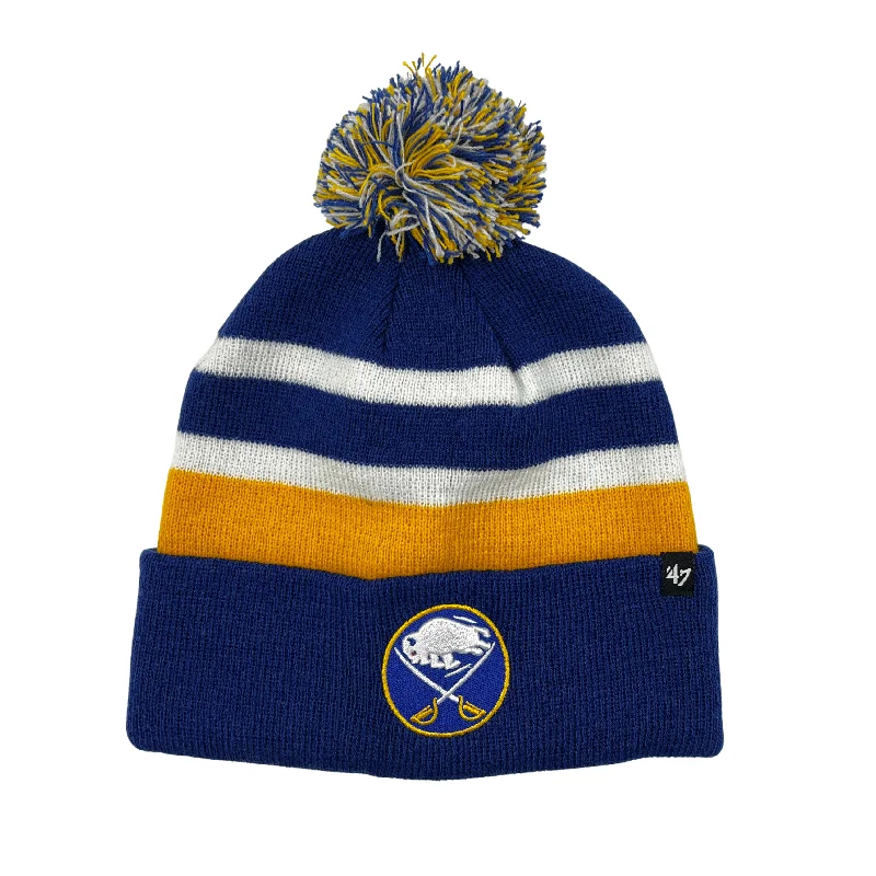 '47 Brand Buffalo Sabres Royal & Gold Cuff Knit Winter Hat