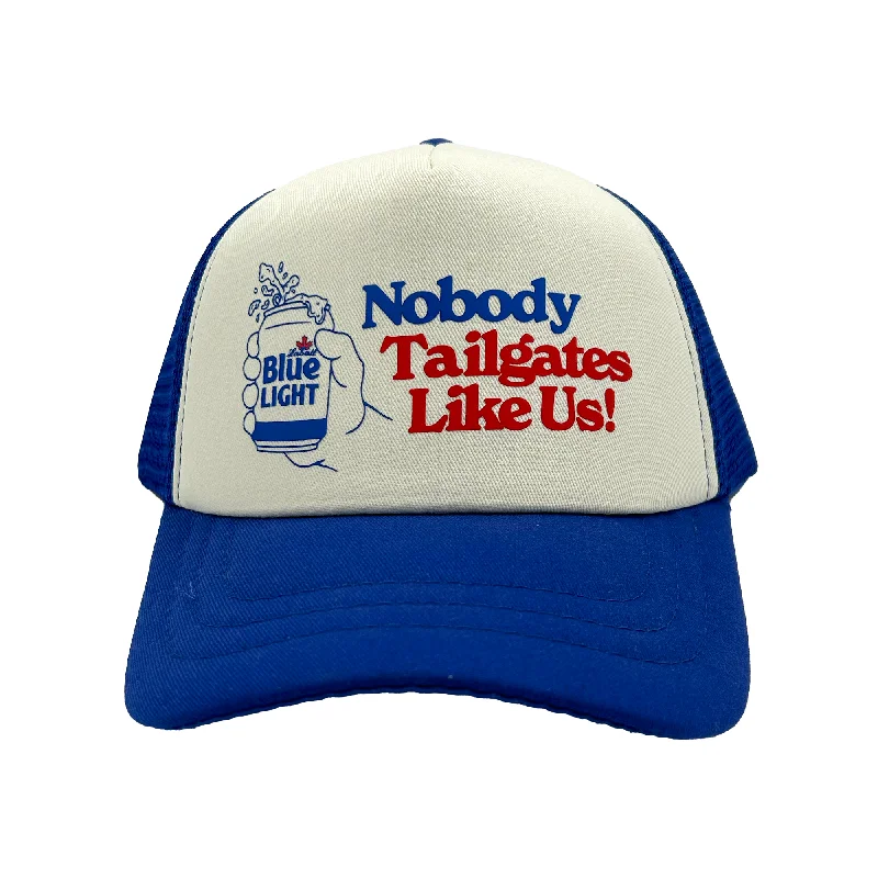 BFLO x Labatt Nobody Tailgates Like Us! Royal & White Trucker Hat