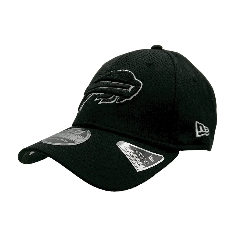 New Era Bills 9FORTY Black Tonal Stretch-Snap Hat