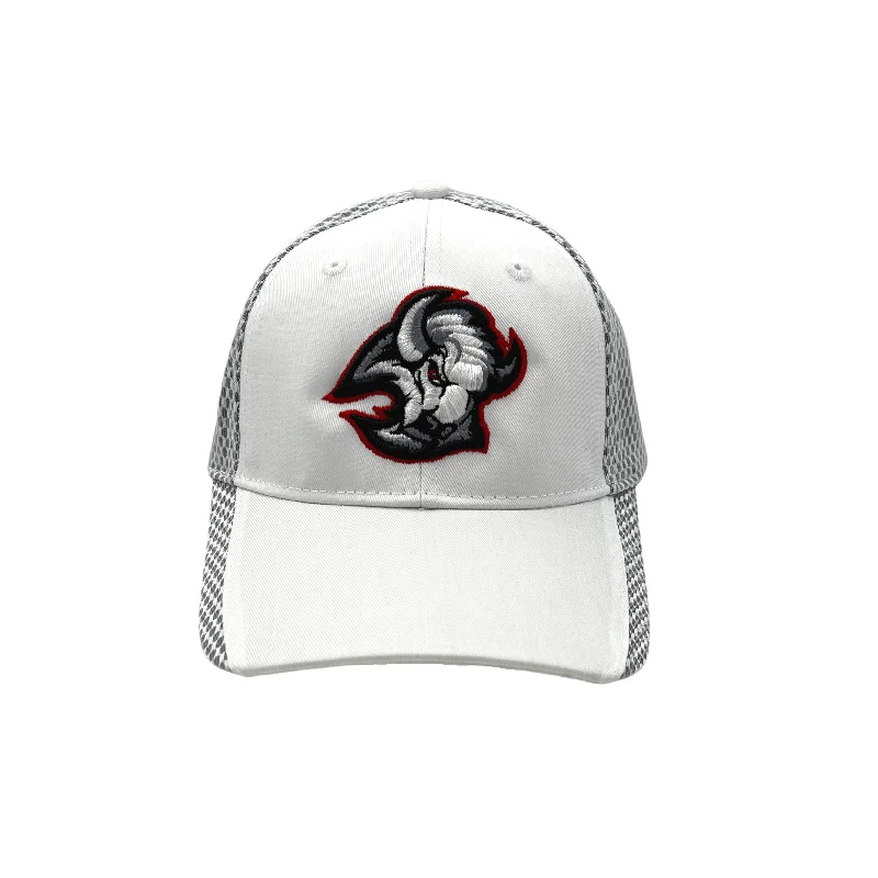 Buffalo Sabres White Mesh Goat Head Adjustable Hat