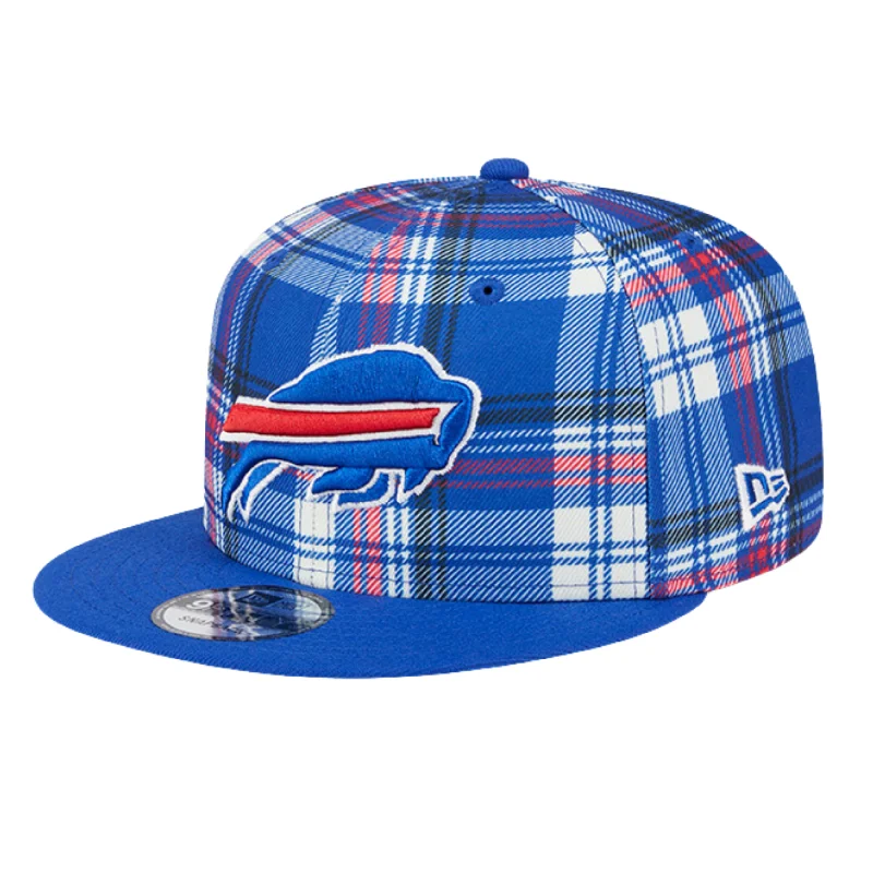 New Era 9FIFTY Bills 2024 Sideline Blue Plaid Snapback