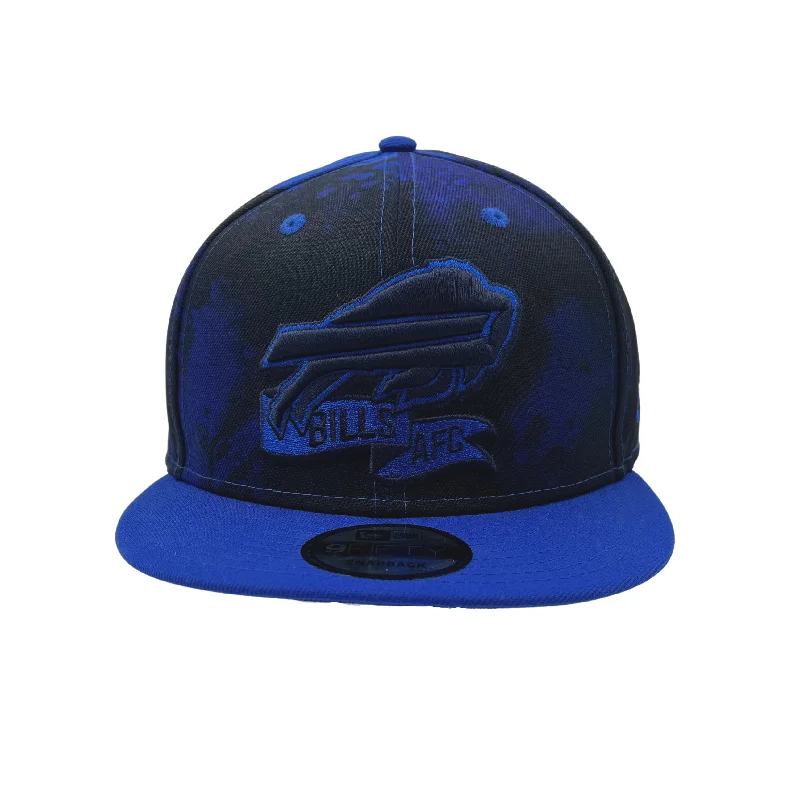 New Era Bills 2022 Sideline AFC Blue & Black Snapback Hat