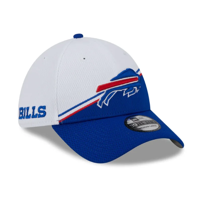 New Era Bills 2023 Sideline White 39THIRTY Stretch Fit