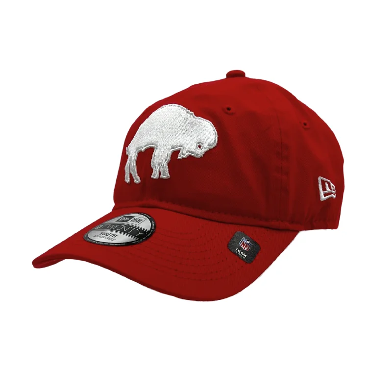 Youth New Era Bills 9TWENTY Retro Logo Red Adjustable Hat