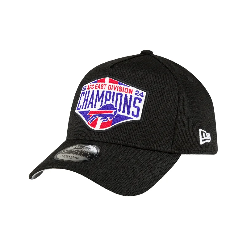 New Era Bills Black 2024 AFC East Division Champions Locker Room 9FORTY Adjustable Hat