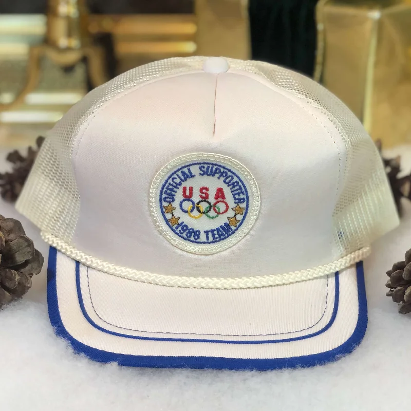 Vintage Deadstock NWOT 1988 USA Olympic Team Trucker Hat