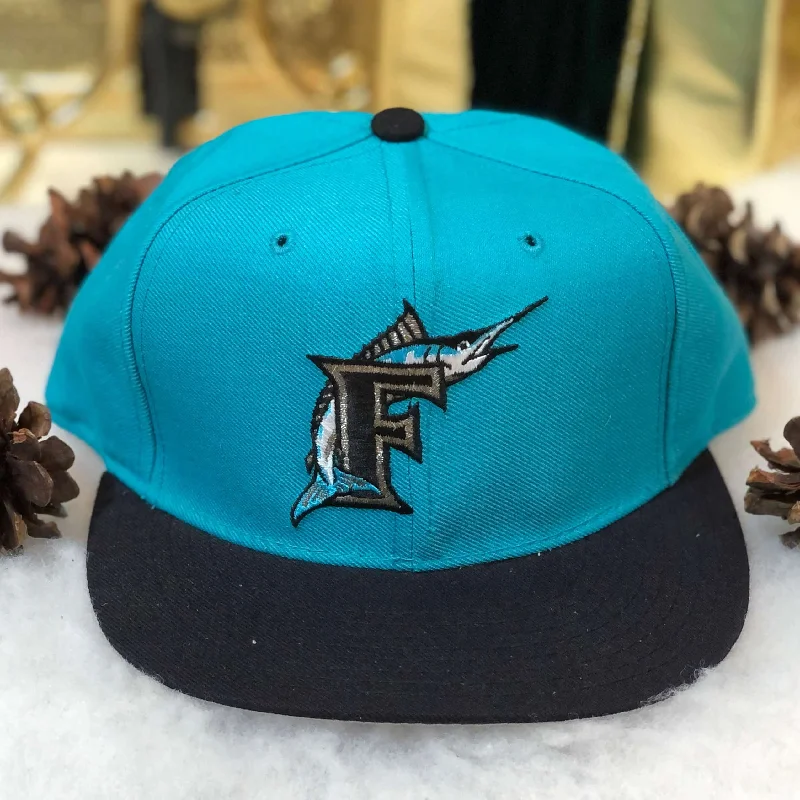 Vintage Deadstock NWOT MLB Florida Marlins New Era Wool Fitted Hat 7 1/4