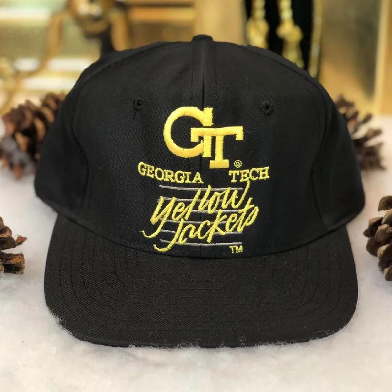 Vintage Deadstock NWOT NCAA Georgia Tech Yellow Jackets Signatures Twill Snapback Hat