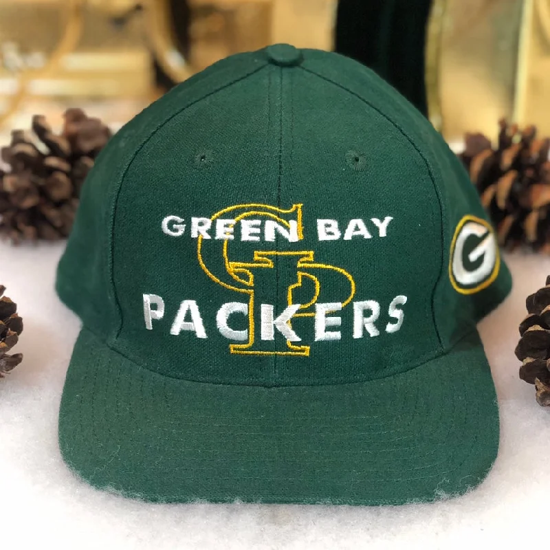 Vintage Deadstock NWOT NFL Green Bay Packers Logo 7 Wool Snapback Hat