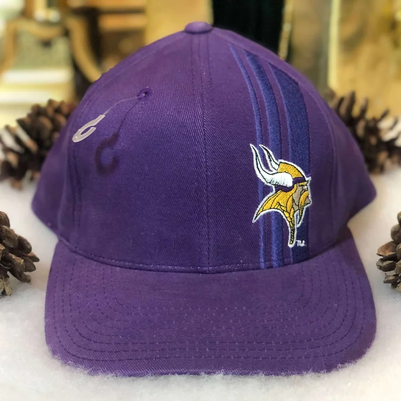 Vintage Deadstock NWOT NFL Minnesota Vikings American Needle SAMPLE Snapback Hat