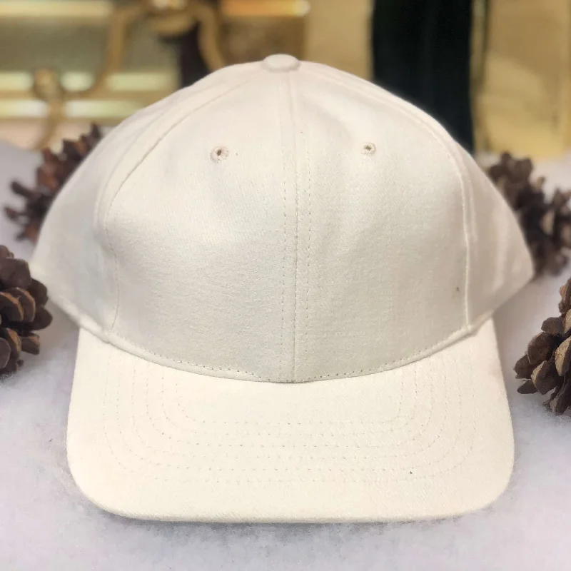 Vintage Deadstock NWOT White Blank Snapback Hat