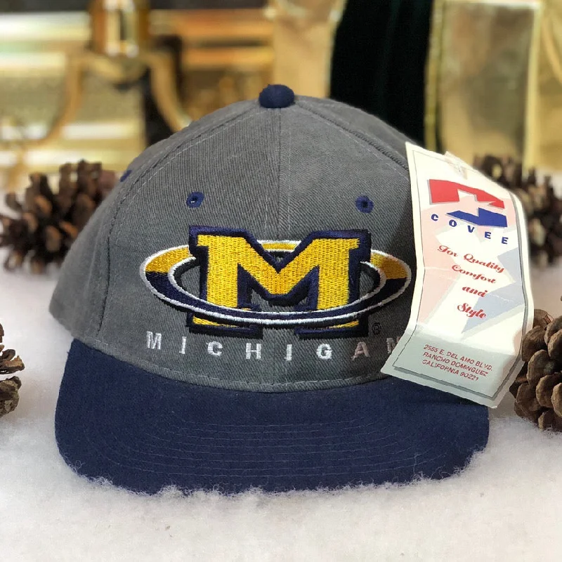 Vintage Deadstock NWT NCAA Michigan Wolverines Covee Snapback Hat