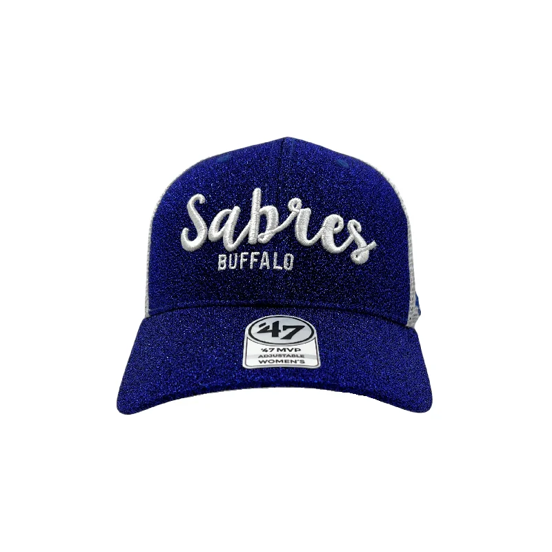 Women's '47 Brand Buffalo Sabres Royal Blue Glitter Adjustable Hat