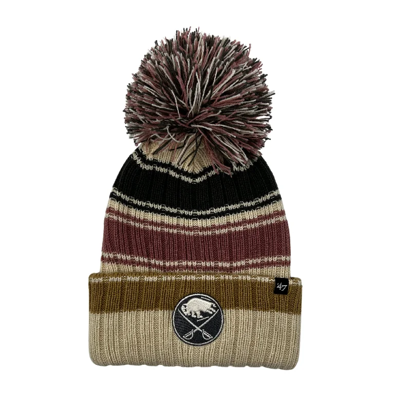 Women's '47 Brand Buffalo Sabres Striped Knit Winter Hat