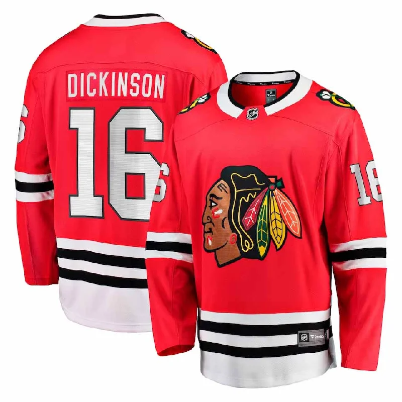 Chicago Blackhawks Jason Dickinson Home Breakaway Jersey w/ Authentic Lettering