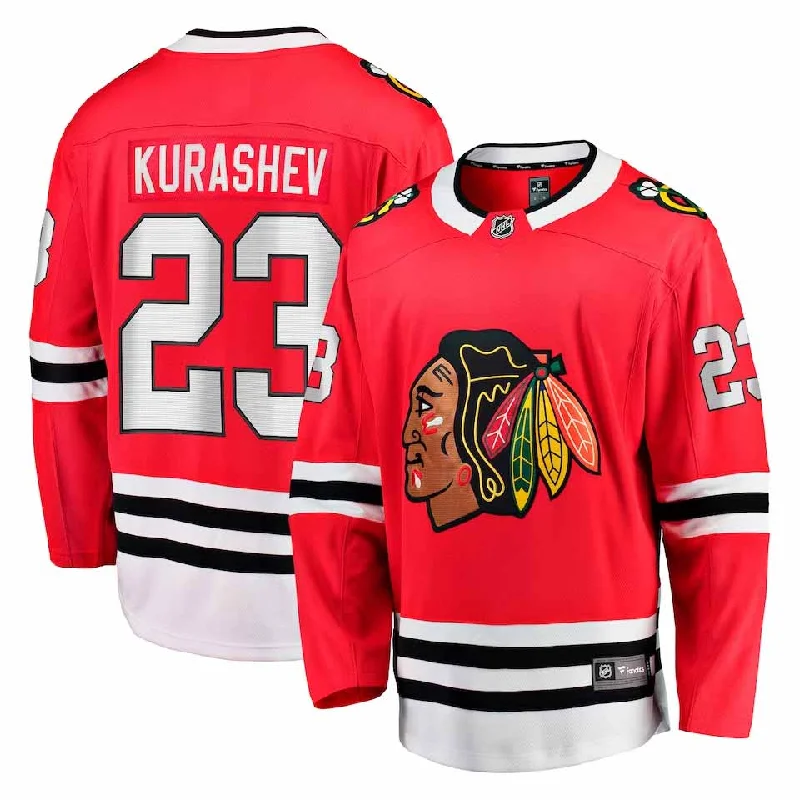 Chicago Blackhawks Philipp Kurashev Home Breakaway Jersey w/ Authentic Lettering