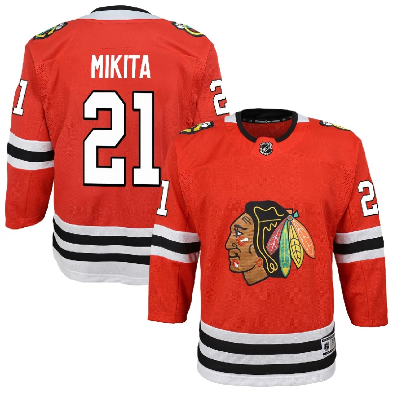 Chicago Blackhawks Stan Mikita Youth Home Premier Jersey w/ Authentic Lettering