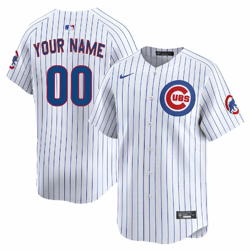 Chicago Cubs Customized Home Youth Nike Vapor Limited Replica Jersey W/ Authentic Lettering