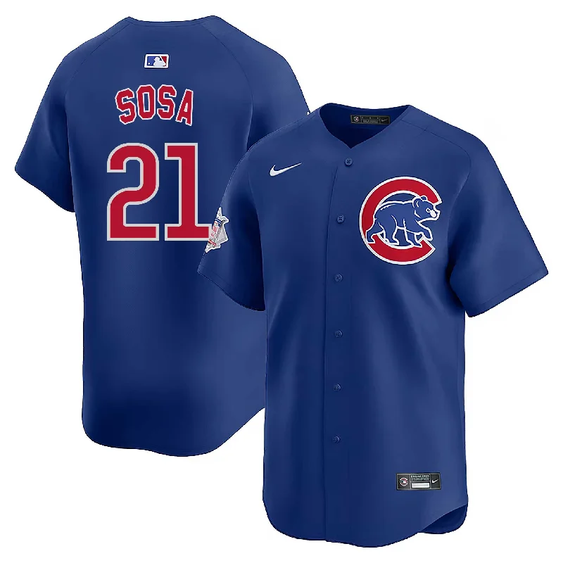 Chicago Cubs Sammy Sosa Nike Alternate Vapor Limited Jersey With Authentic Lettering