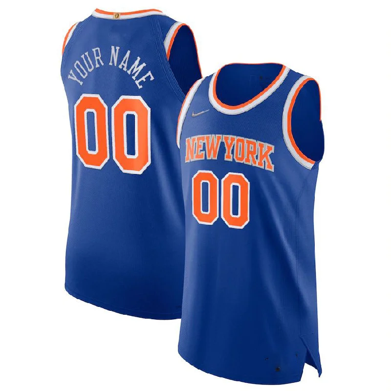 Custom NY.Knicks 2021-22 Diamond Swingman Authentic  Jersey Icon Edition Stitched Basketball Jersey