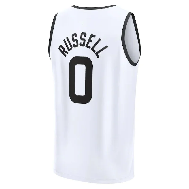 M.Timberwolves #0 D'Angelo Russell Fanatics Branded 2022-23 Fastbreak Jersey City Edition White Stitched American Basketball Jersey