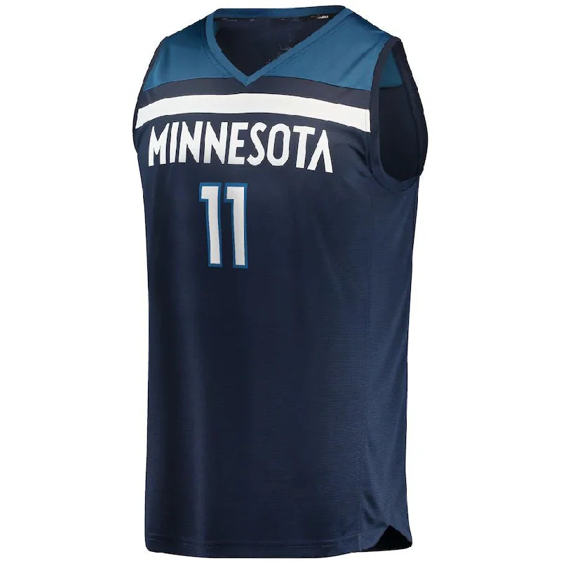 M.Timberwolves #11 Naz Reid Fanatics Branded  Fast Break Replica Jersey Icon Edition Navy Stitched American Basketball Jersey