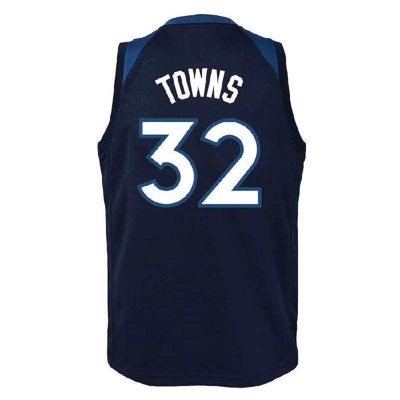 M.Timberwolves #32 Karl-Anthony Towns Swingman Jersey Icon Edition Navy Stitched American Basketball Jersey