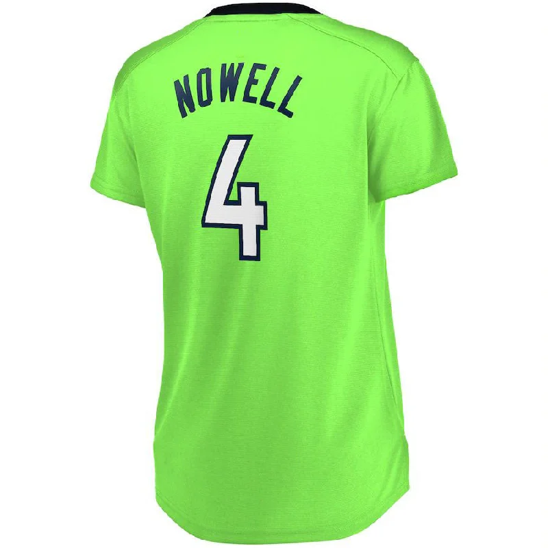 M.Timberwolves #4 Jaylen Nowell Fanatics Branded Women's Fast Break Replica Jersey Green Statement Edition Stitched American Basketball Jersey