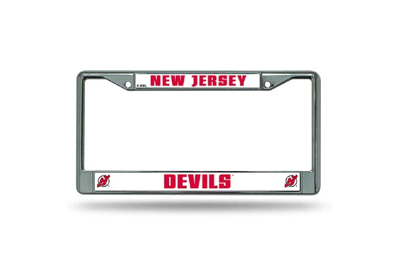 New Jersey Devils License Plate Frame Chrome - Special Order