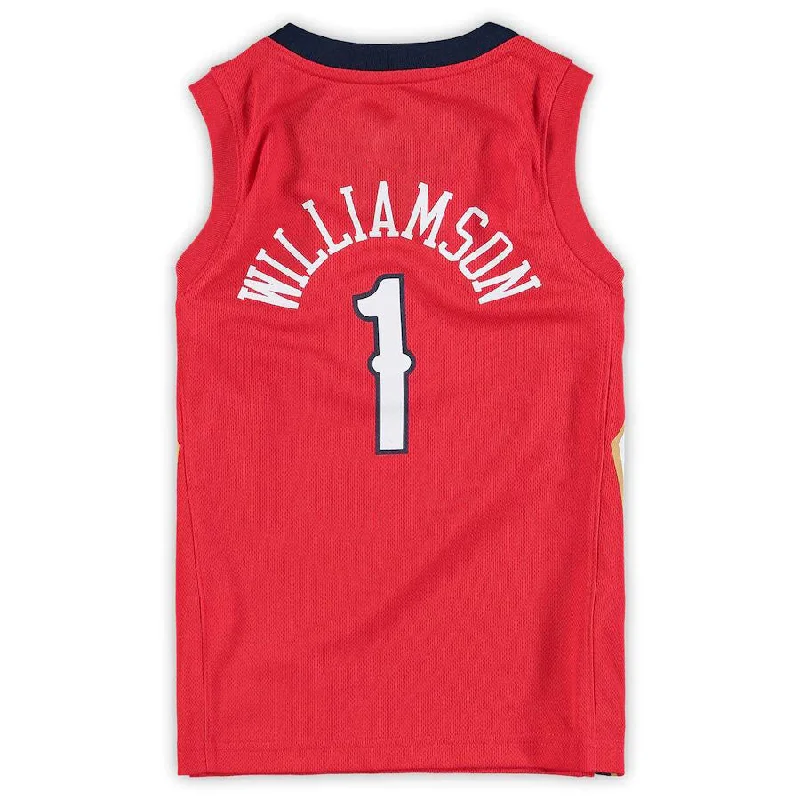 NO.Pelicans #1 Zion Williamson Jordan Brand Preschool 2020-21 Fast Break Replica Jersey Statement Edition Red Statement Edition Stitched American Basketball Jersey