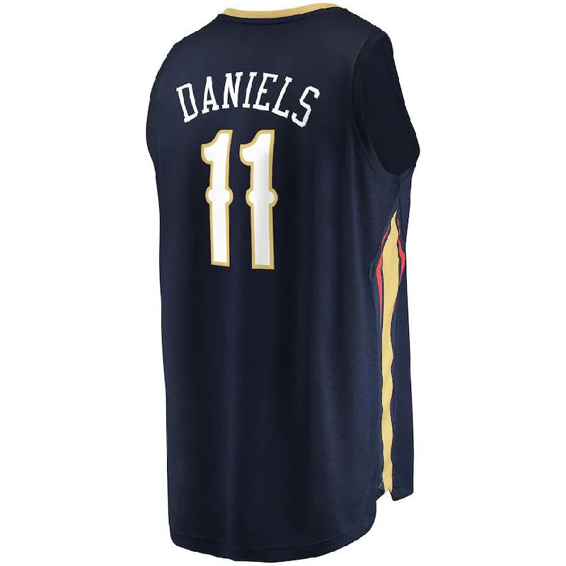 NO.Pelicans #11 Dyson Daniels Fanatics Branded  2022  Draft First Round Pick Fast Break Replica Jersey Icon Edition Navy Stitched American Basketball Jersey