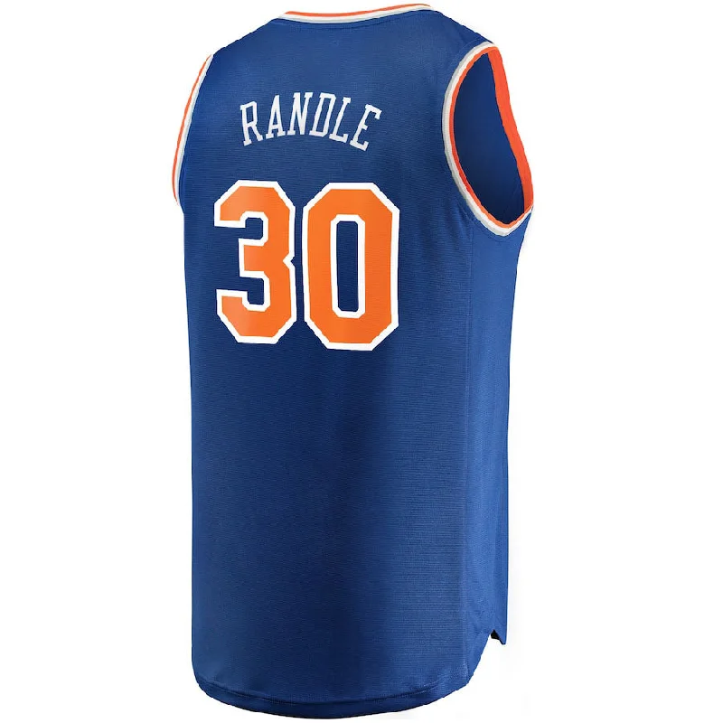 NY.Knicks #30 Julius Randle Fanatics Branded  2020-21 Fast Break Replica Jersey Icon Edition  Blue Stitched American Basketball Jersey