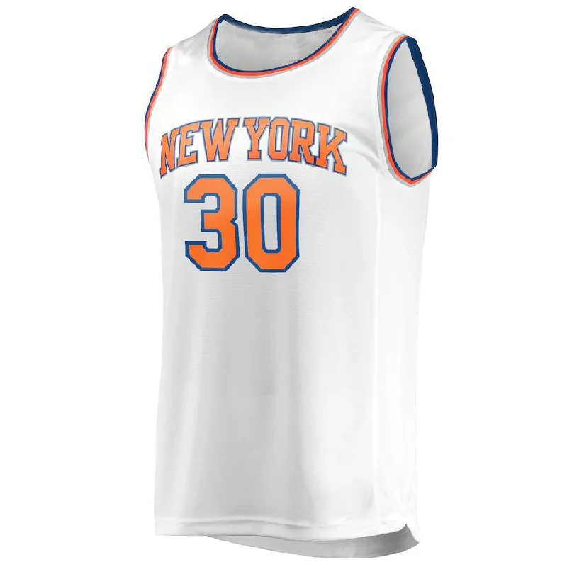 NY.Knicks #30 Julius Randle Fanatics Branded 2020-21 Fast Break Replica Player Jersey Association Edition White Stitched American Basketball Jersey