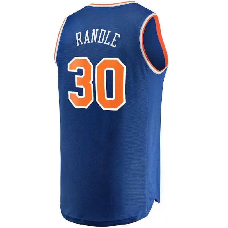 NY.Knicks #30 Julius Randle Fanatics Branded 2020-21 Fast Break Replica Jersey  Icon Edition  Blue Stitched American Basketball Jersey