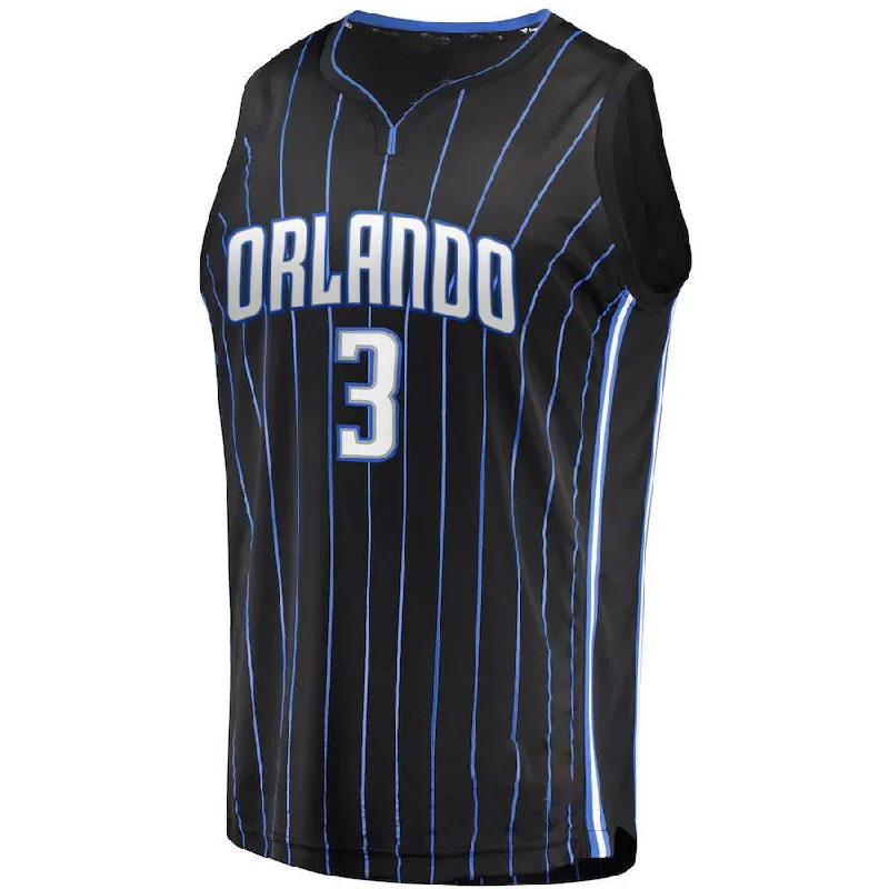 O.Magic #3 Chuma Okeke Fanatics Branded  2021-22 Fast Break Replica Jersey Icon Edition Black Stitched American Basketball Jersey