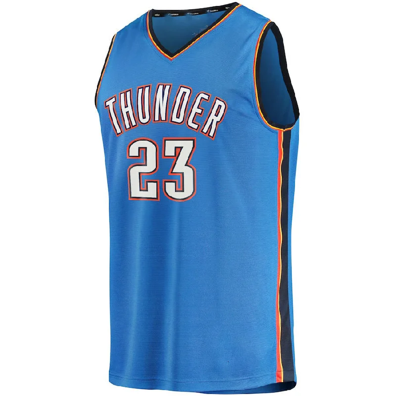 OC.Thunder #23 Tre Mann Fanatics Branded  2021-22 Fast Break Replica Jersey Blue Icon Edition Stitched American Basketball Jersey