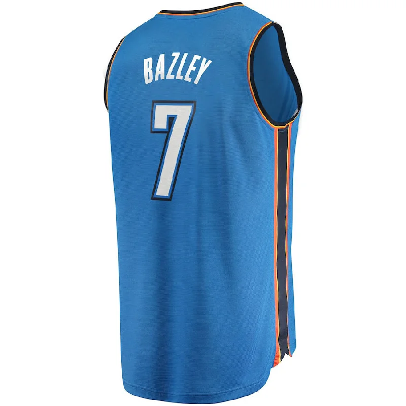 OC.Thunder #7 Darius Bazley Fanatics Branded  Fast Break Replica Jersey Icon Edition Blue Stitched American Basketball Jersey