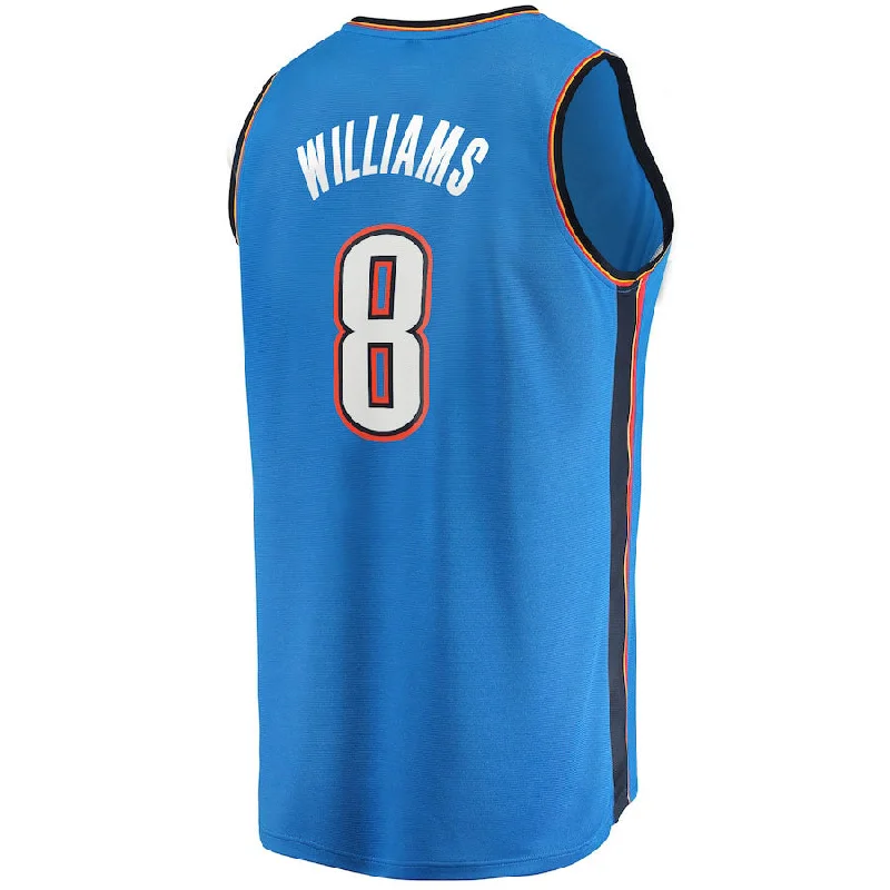 OC.Thunder #8 Jalen Williams Fanatics Branded 2022  Draft First Round Pick Fast Break Replica Player Jersey Icon Edition Blue Stitched American Basketball Jersey