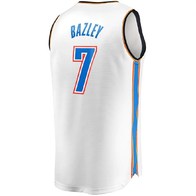 OC.Thunder #7 Darius Bazley Fanatics Branded Fast Break Replica Jersey White Association Edition Stitched American Basketball Jersey