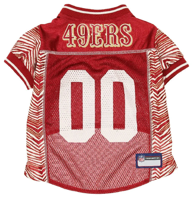 Zubaz X Pets First NFL San Francisco 49Ers Team Pet Jersey For Dogs